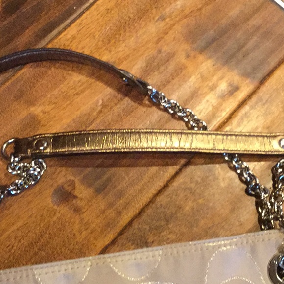 Vintage Coach signature poppy purse bag chain convertible strap Christmas - Picture 6 of 12